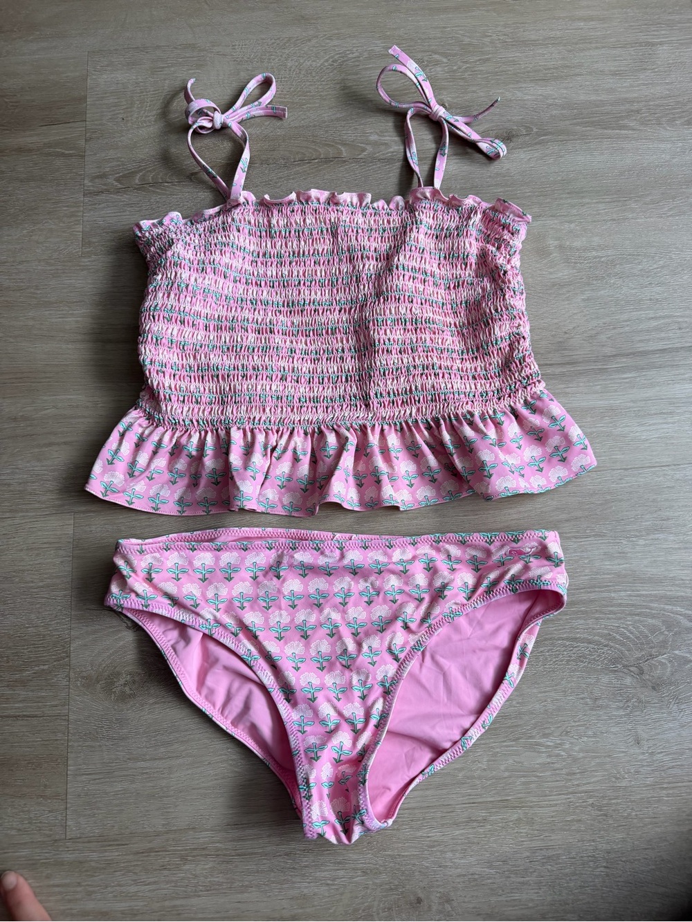 Vineyard Vines Floral 2-Piece Swim Suit Tankini Girls SZ L